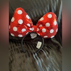 Minnie Mouse Giant Red Polka Dot Bow Headband